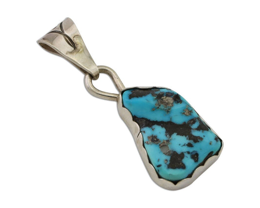 Navajo Necklace Pendant 925 Silver Turquoise Artist Tony Guerro C.80's