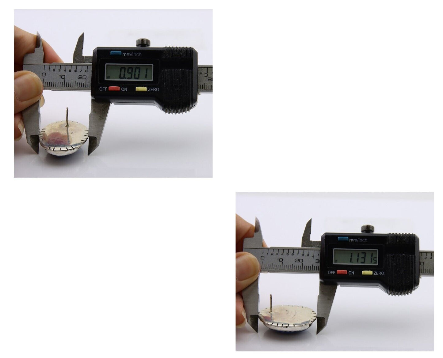 Navajo Paw Earrings 925 Silver Blue Denim Lapis Native American Artist C.80's