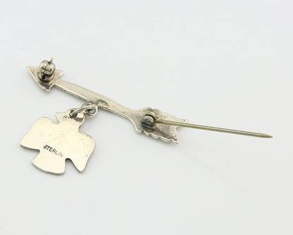 Navajo Pin Sterling Silver Thunderbird Arrow Artist Native American Artist