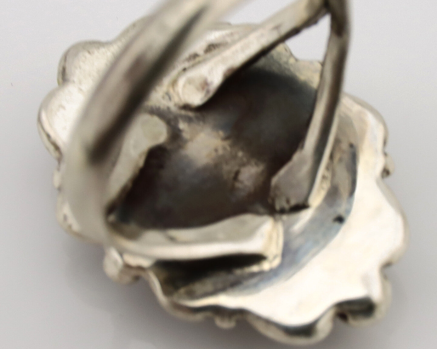 Navajo Ring .925 Silver Nevada Turquoise Native American Artist TALHAT C.1980's