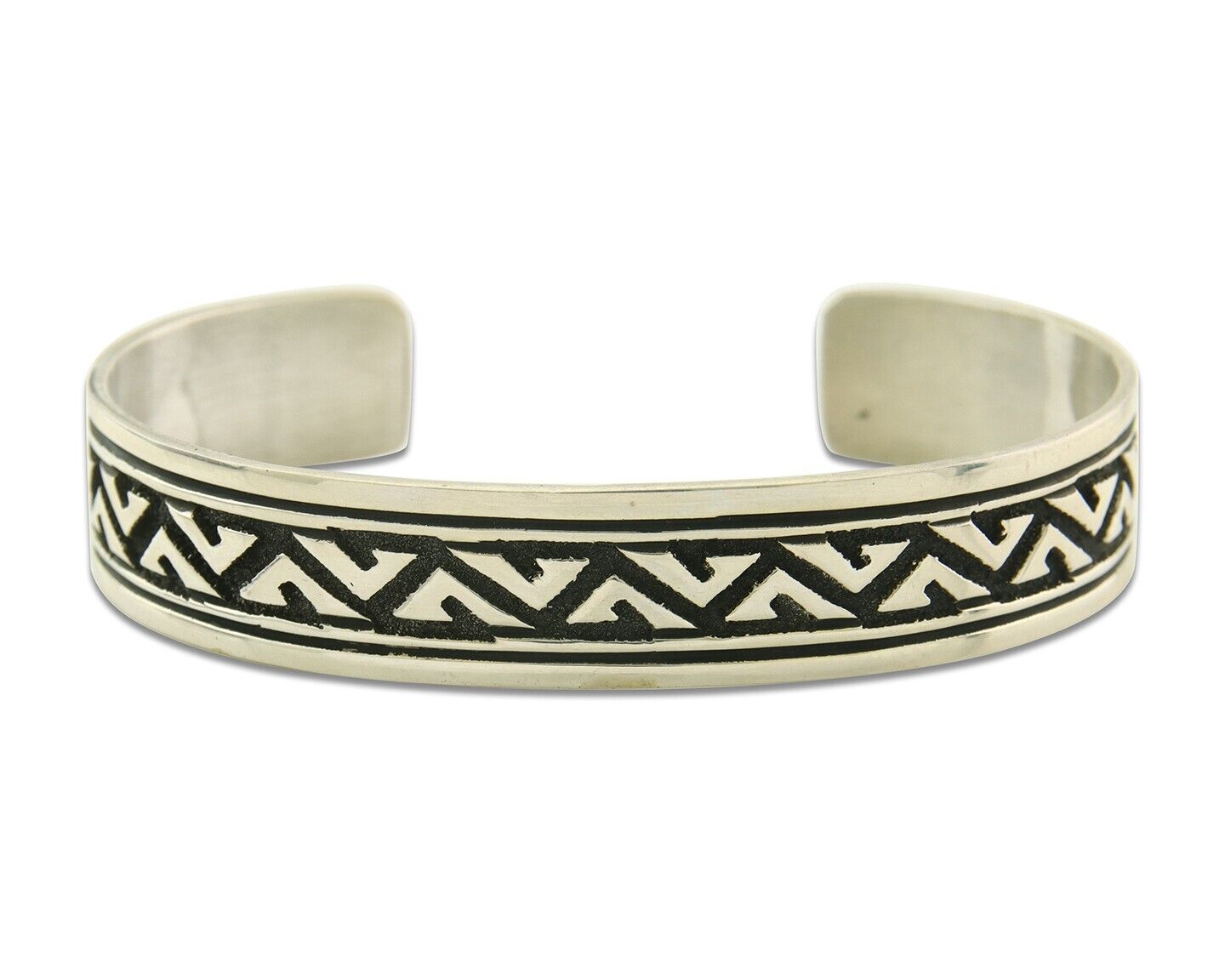 Mens's Navajo Bracelet 925 Silver Artist Signed Thomas Singer Cuff Made 1980's