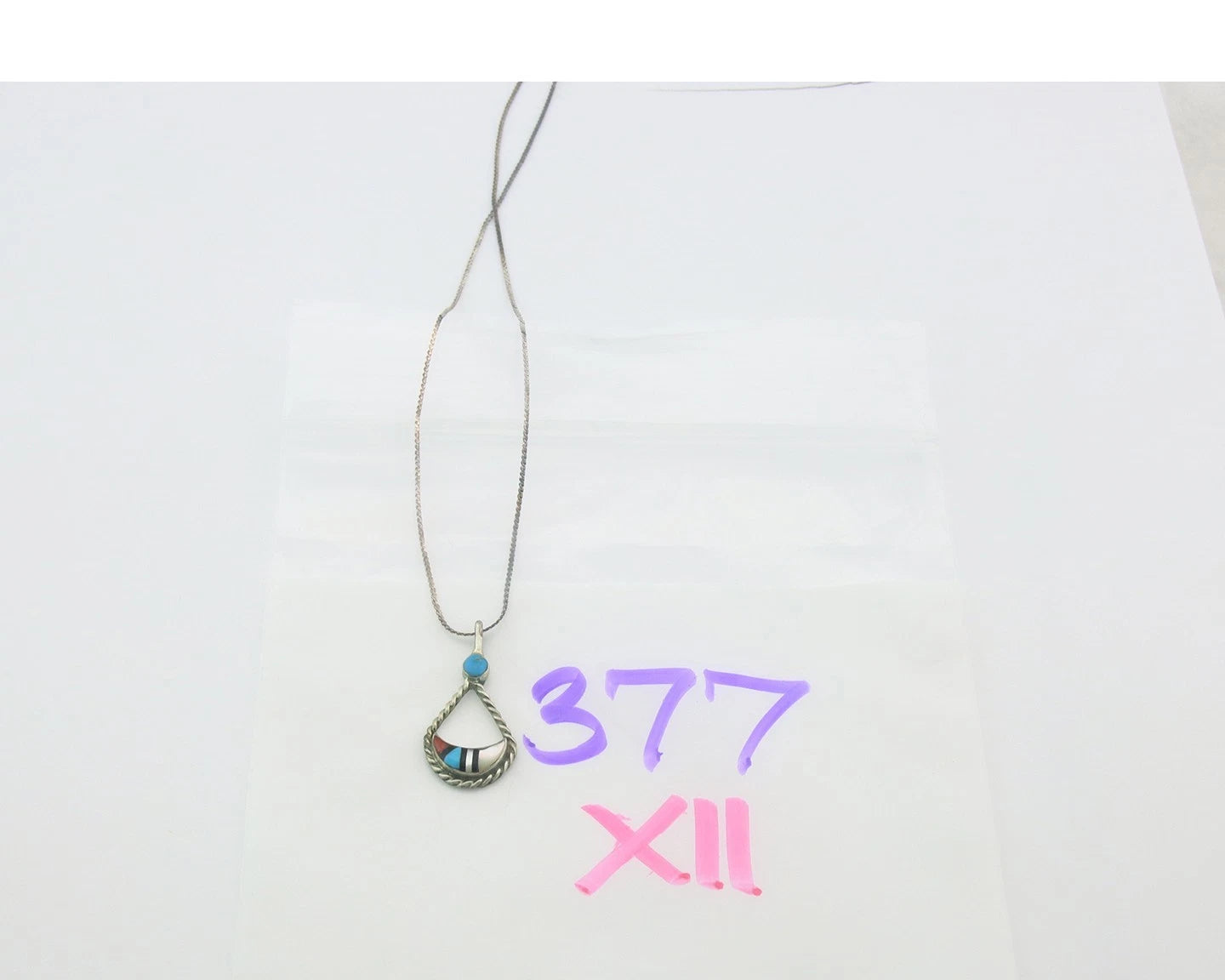 Navajo Necklace Sterling Silver Natural Blue Turquoise Vintage