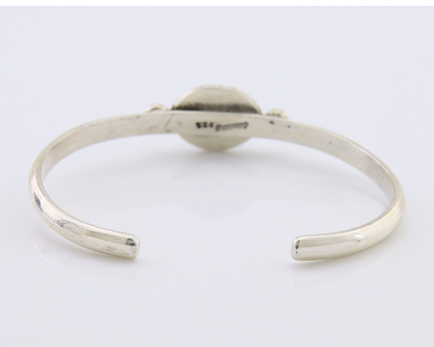 Navajo Bracelet 925 Silver Natural Turquoise Native American Artist C.80's