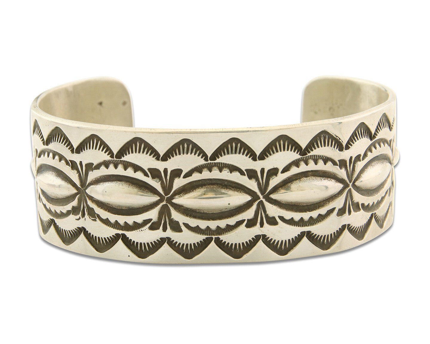 Navajo Bracelet 925 Silver Artist Signed Calvin Spencer Cuff C.80's