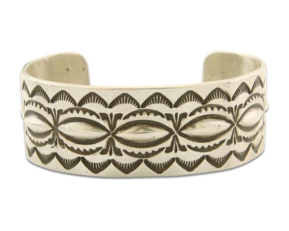 Navajo Bracelet 925 Silver Artist Signed Calvin Spencer Cuff C.80's