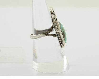 Navajo Handmade Ring 925 Silver Turquoise Native Artist C.80's