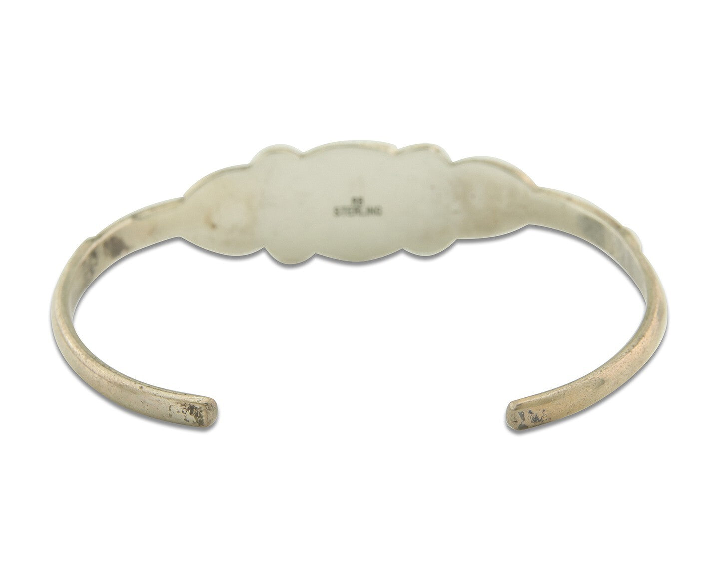 Navajo Bracelet 925 Silver Coral & Turquoise Cuff Signed Running Bear C.80's