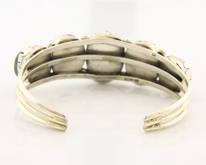Navajo Bracelet Sterling Silver Handmade Turquoise Artist Signed David Zachary