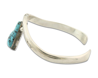 Vintage Navajo Bracelet 925 Silver Turquoise Handmade Signed Tim Guerro