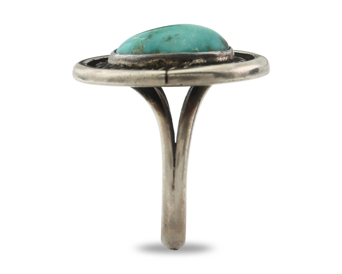 Vintage Navajo Ring 925 Sterling Silver Turquoise Handmade Size 9.25