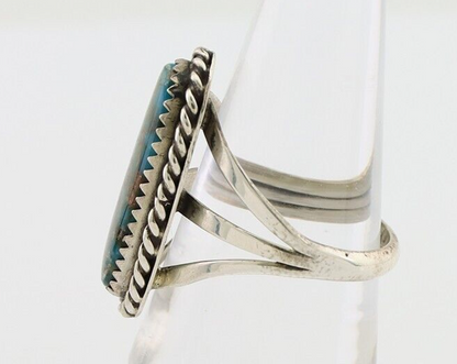 Navajo Ring 925 Silver Natural Turquoise Native American Artist C.80's