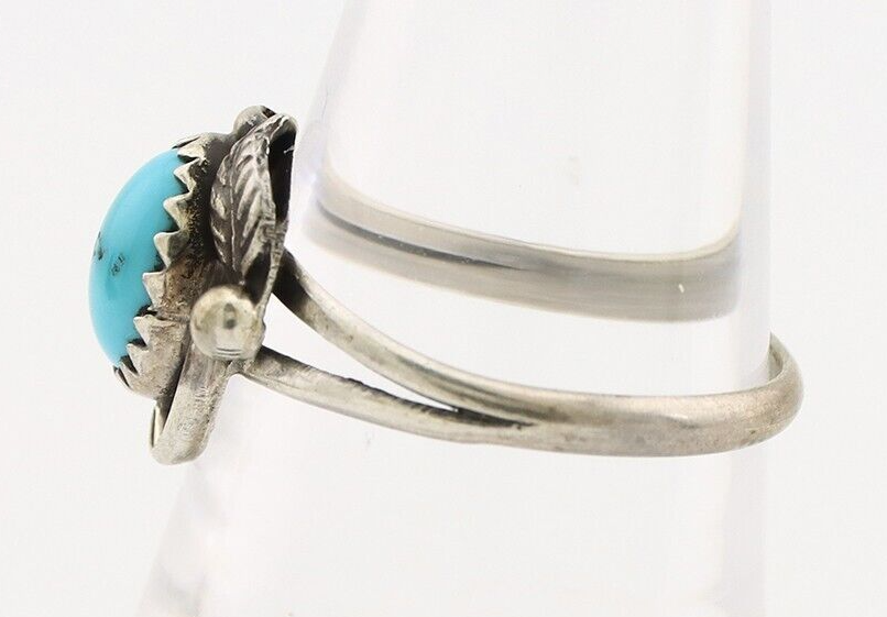 Navajo Ring 925 Silver Turquoise Artist Signed SkyStone Creations C.80's