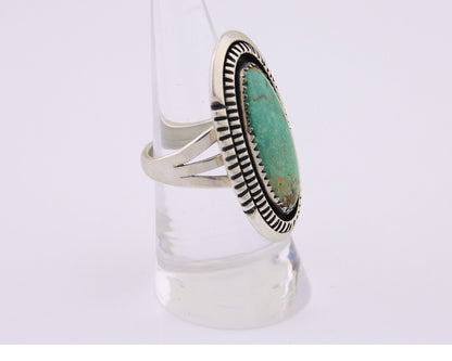 Navajo Ring 925 Silver Natural Blue Turquoise Native American Artist C.80's