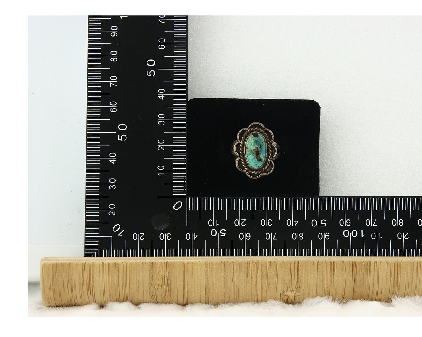 Vintage Navajo Ring 925 Sterling Silver Turquoise Handmade Size 7.5