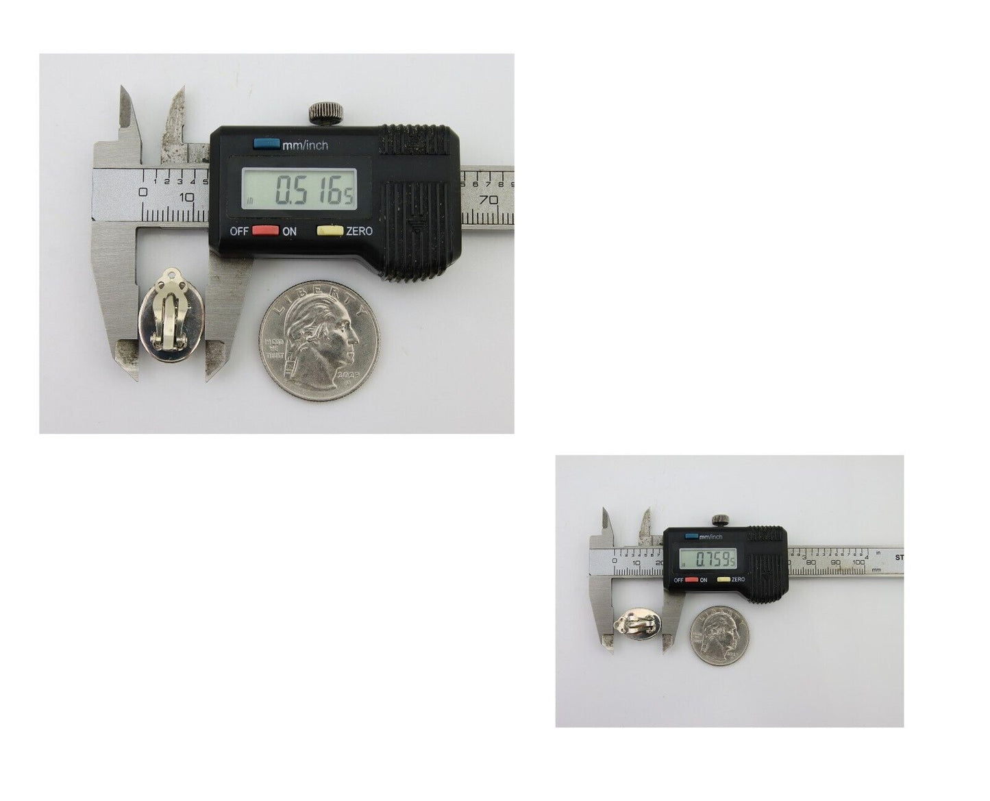Navajo Stud Earrings 925 Silver Natural Turquoise Artist Signed M C.80's