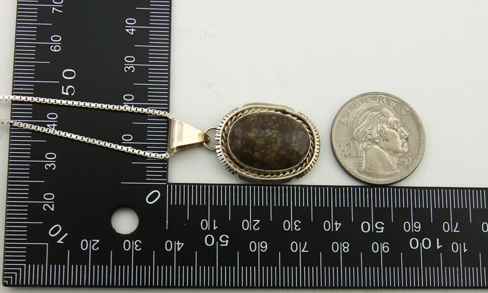 Navajo Necklace 925 Silver Natural Turquoise Artist Signed Bernice Bonney C.80's