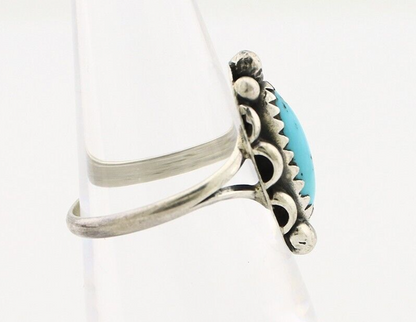 Navajo Ring 925 Silver Turquoise Artist Signed SkyStone Creations C.80's