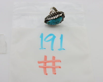 Navajo Handmade Ring 925 Silver Kingman Turquoise Artist Signed Benny M C.80's