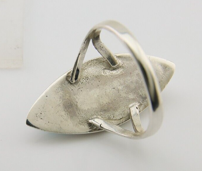 Navajo Ring 925 Silver Turquoise Shell Onyx Spiney Oyster Native Artist C80's