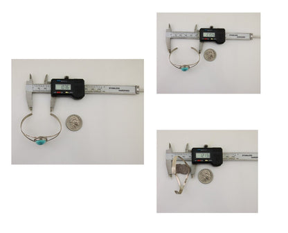 Navajo Hand Stamped Cuff Bracelet Turquoise 925 Silver Native American Artist