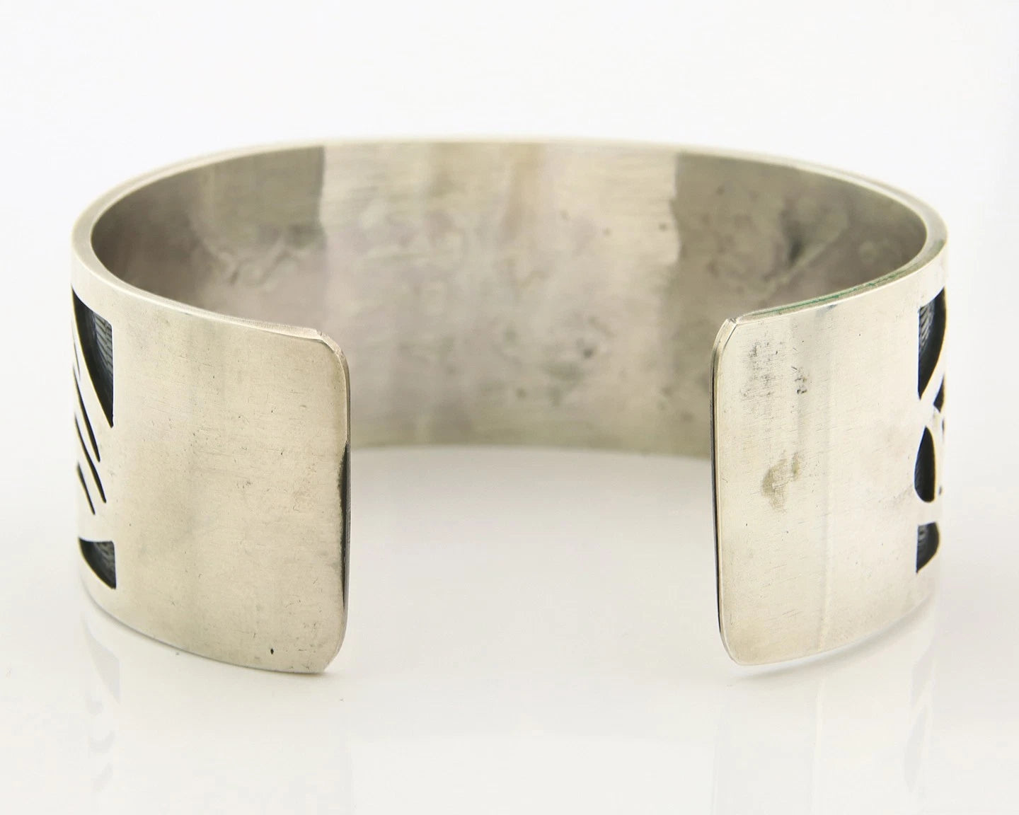 Navajo Cuff Bracelet Sterling Silver Handmade Vintage Native Artist
