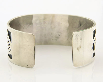 Navajo Cuff Bracelet Sterling Silver Handmade Vintage Native Artist