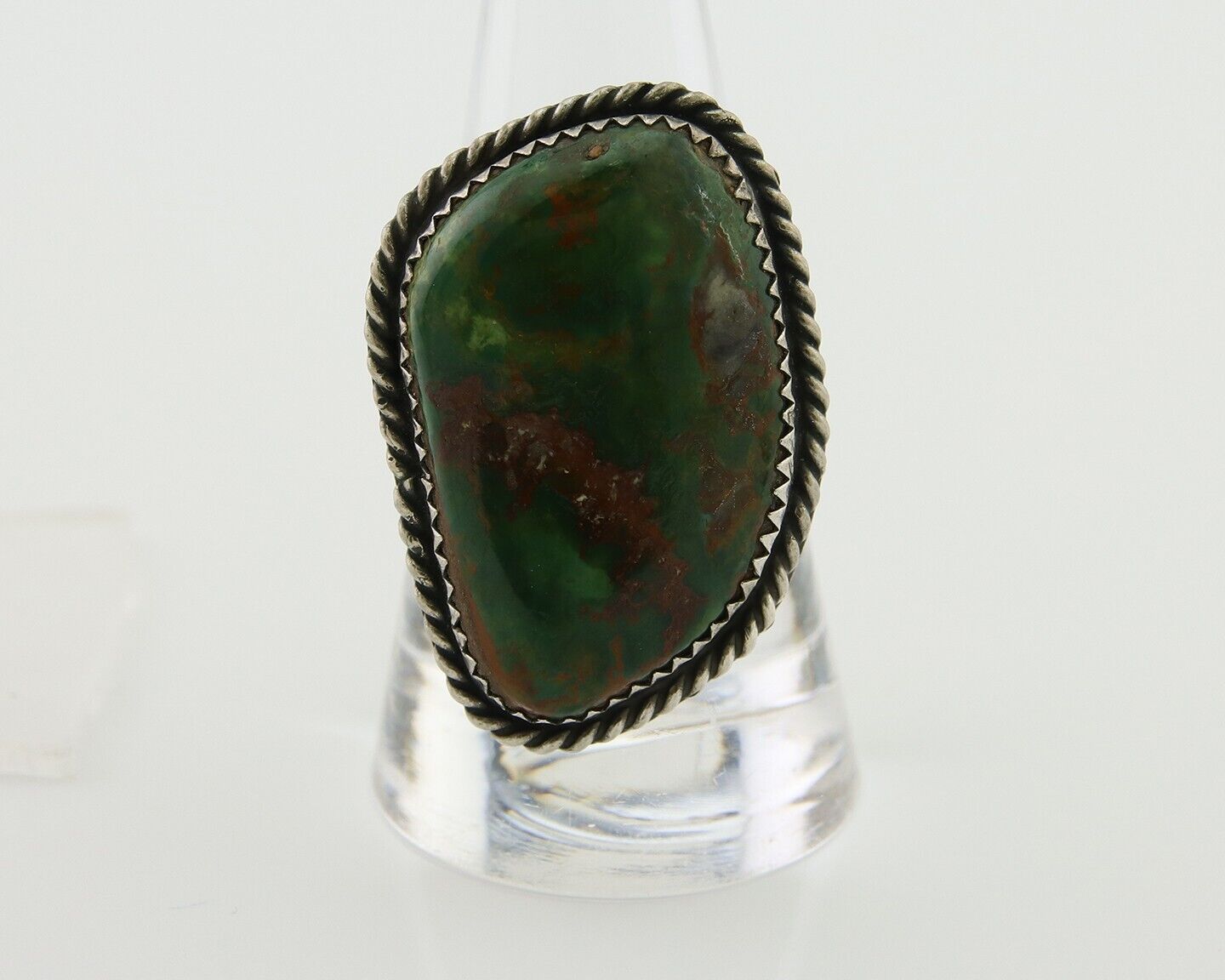 Navajo Handmade Ring 925 Silver Manassas Turquoise Native Artist C.80's
