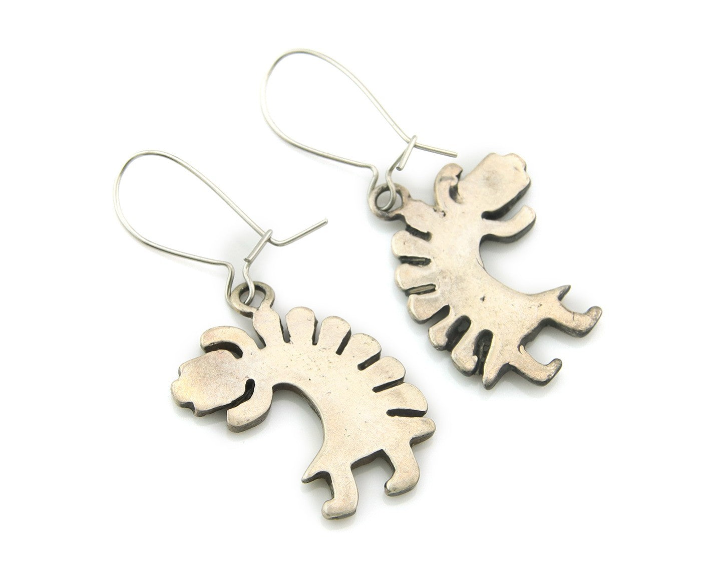 Navajo Dangle Earrings Sterling Silver Turquoise Vintage Kachina Dancer