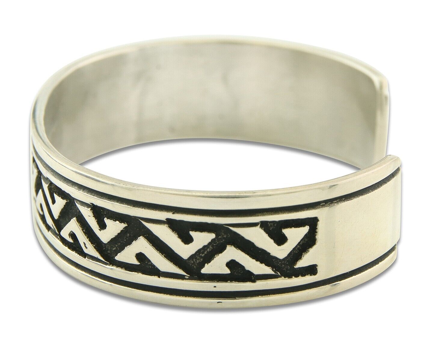 Mens's Navajo Bracelet 925 Silver Artist Signed Thomas Singer Cuff Made 1980's