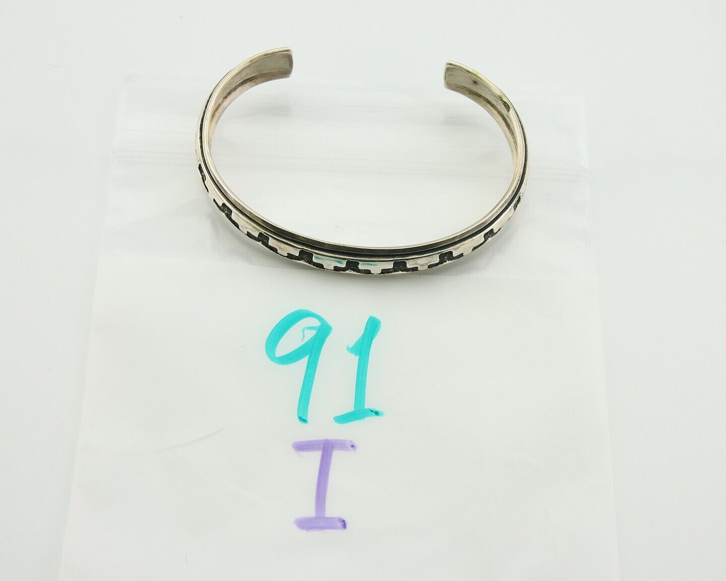 Navajo Bracelet 925 Silver Handmade Cuff Artist Signed Tommy Singer C.80's