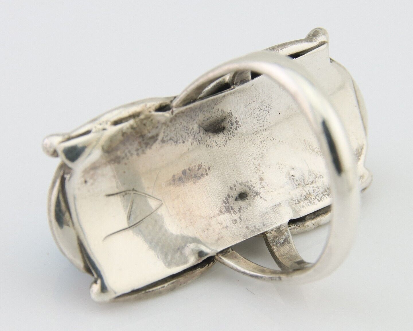 Navajo Ring 925 Silver Natural Blue Turquoise Native American Artist C.80's
