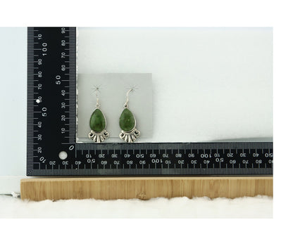 Navajo Earrings Sterling Silver Natural Turquoise Vintage Authentic