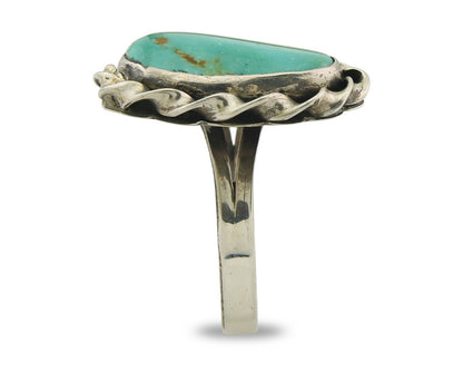 Vintage Navajo Ring 925 Sterling Natural Gemstone Native Artist Size 8.0