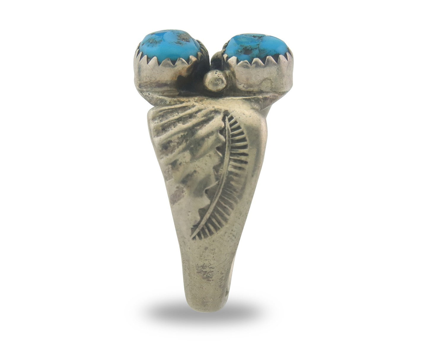 Navajo Ring Sterling Silver Authentic Vintage Turquoise Size 9.5