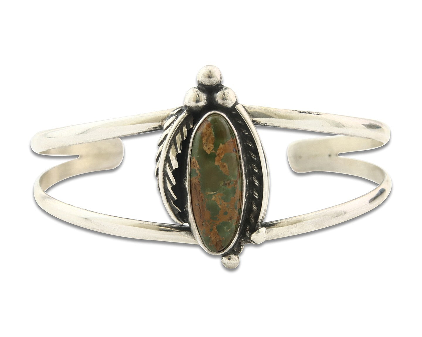 Vintage Navajo Bracelet 925 Silver Manassa Turquoise Handmade Signed Sunrise