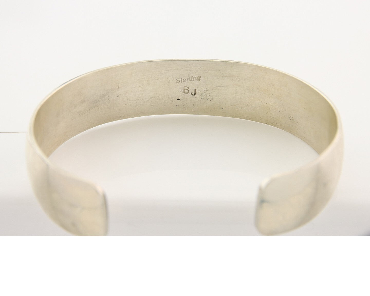 Vintage Navajo Bracelet 925 Silver Authentic Traditional Gemstone Signed BJ