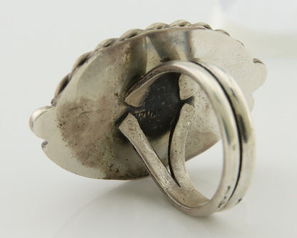 Navajo Ring 925 Silver Blue Turquoise Native American Artist C.80's