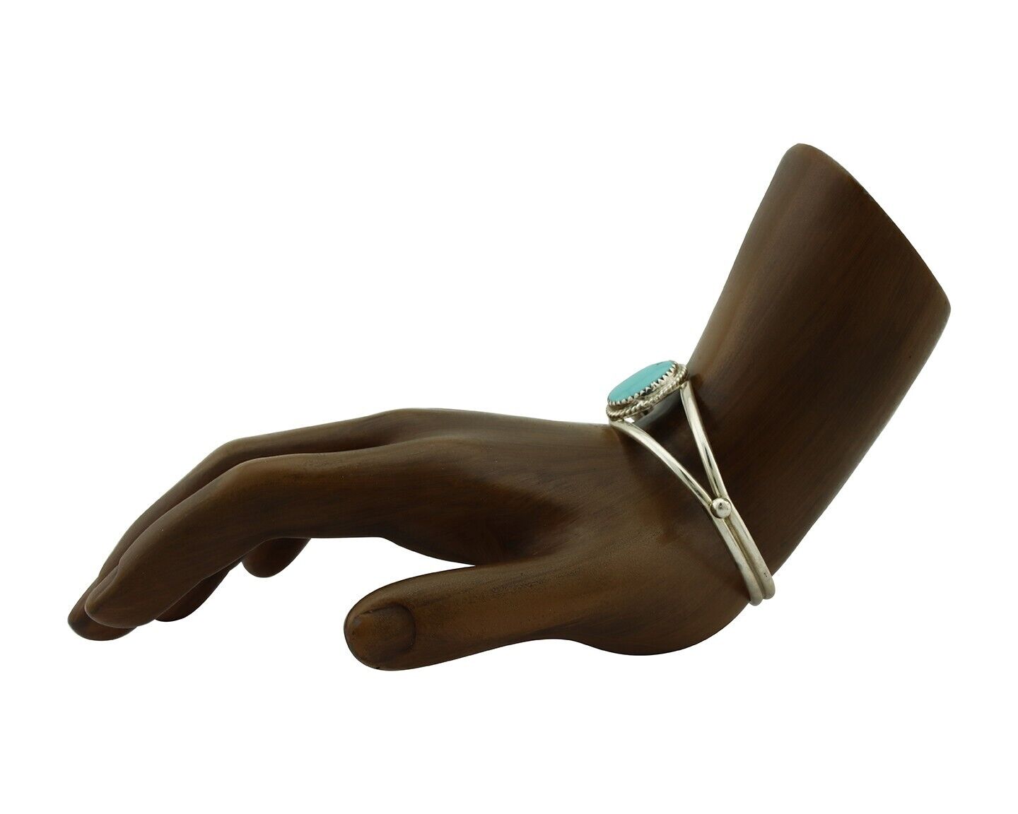 Navajo Bracelet 925 Silver Sleeping Beauty Turquoise Native Artist C.80's