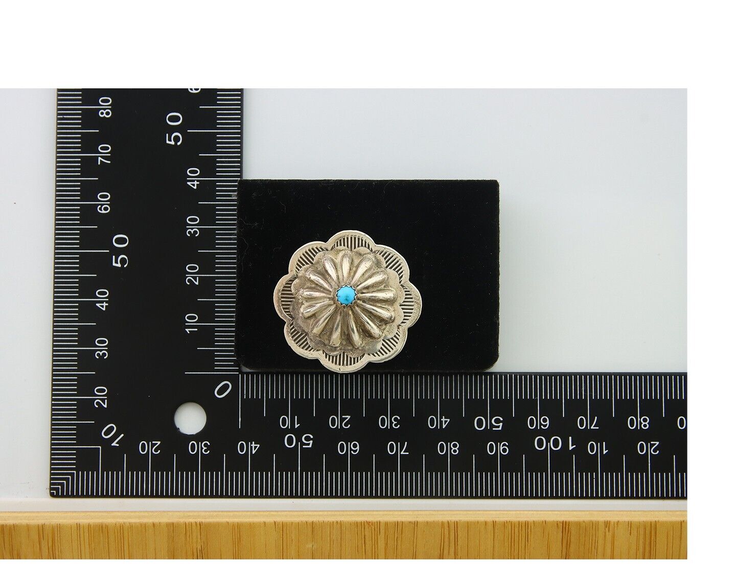 Navajo Earrings 925 Silver Natural Turquoise Native Artist C.80's