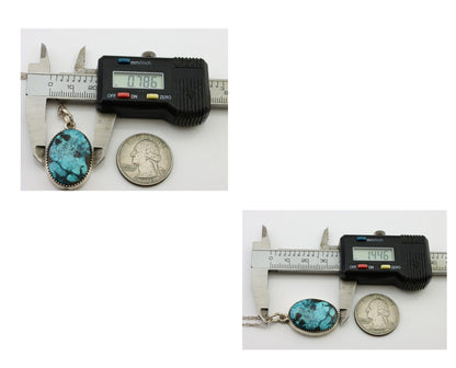 Navajo Turquoise Necklace 925 Silver Native American Artist C.80's