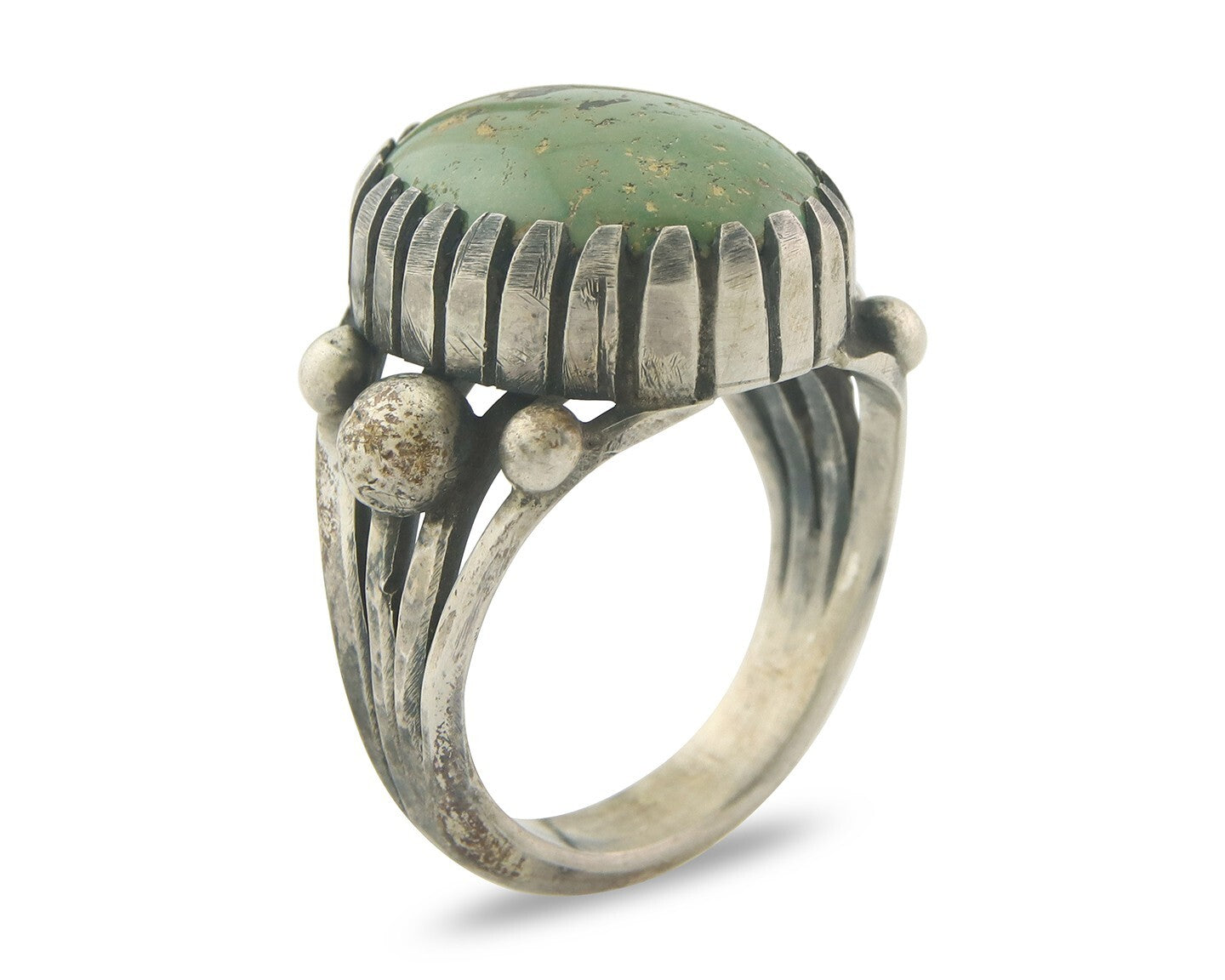Vintage Ring 925 Sterling Authentic Turpen's Pawn Vault Turquoise Size 11.5