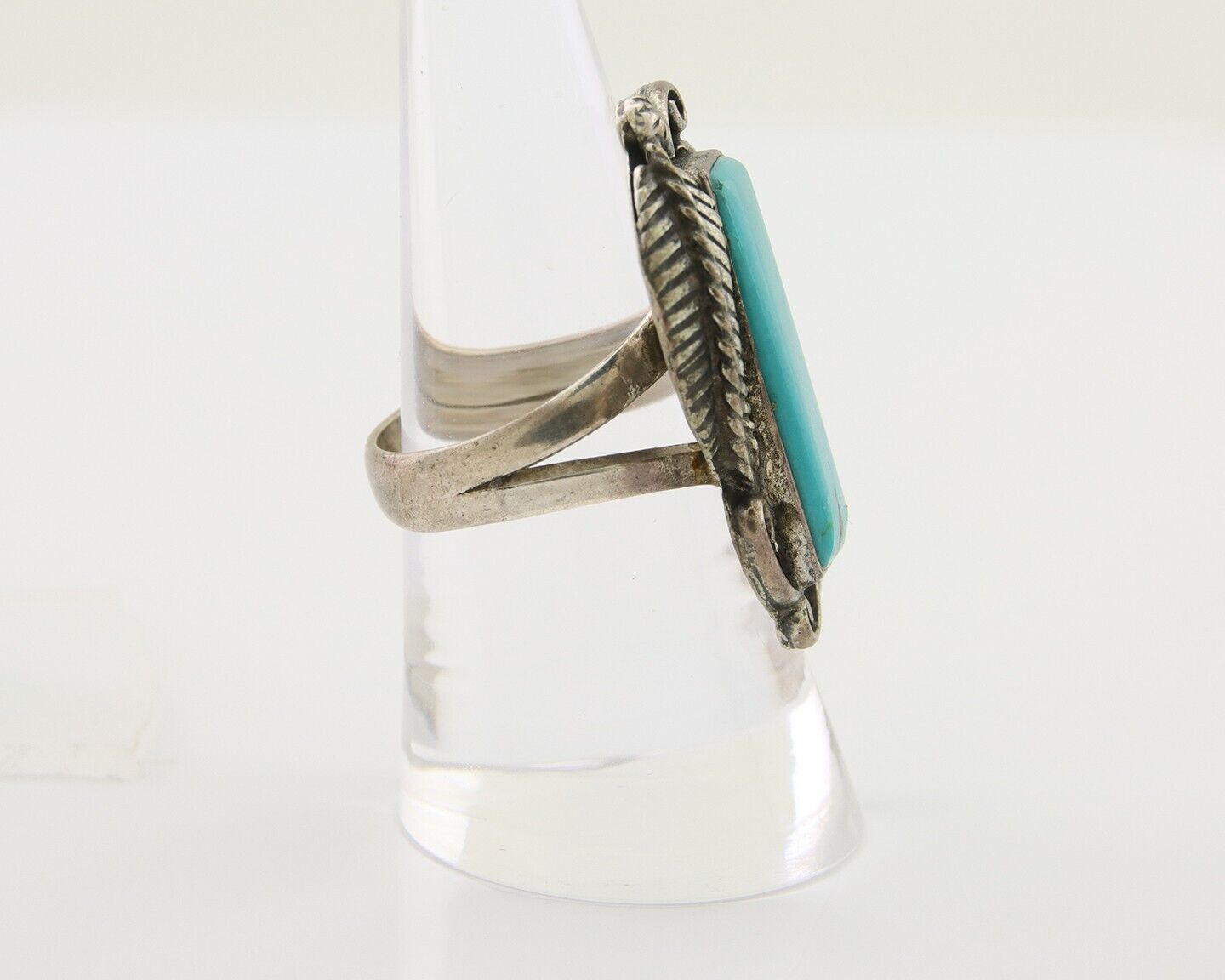 Navajo Handmade Ring 925 Silver Natural Turquoise Native Artist C.80's