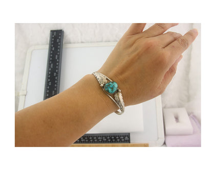 Vintage Navajo Bracelet 925 Silver Turquoise Traditional Handmade Authentic