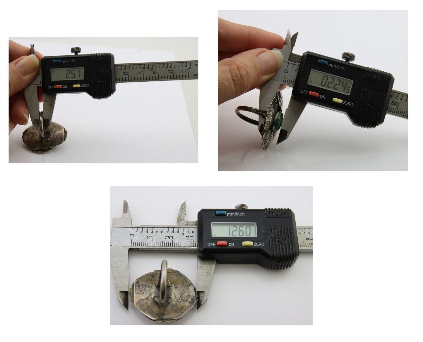 Vintage Navajo Handmade Ring 925 Silver Turquoise Native Artist Size 7.75