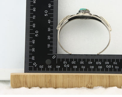 Vintage Navajo Bracelet 925 Silver Turquoise Tranditional Handmade Signed Gecko