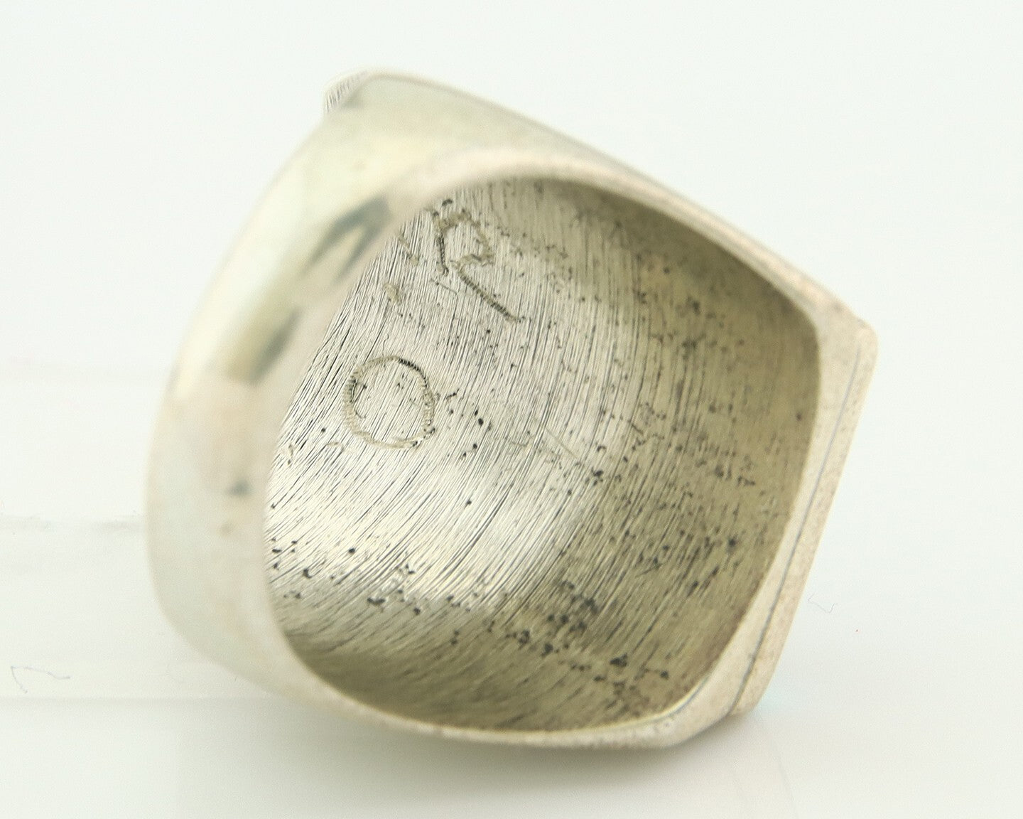 Vintage Zuni Ring 925 Sterling Authentic Natural Gemstone Signed EO Size 10.25