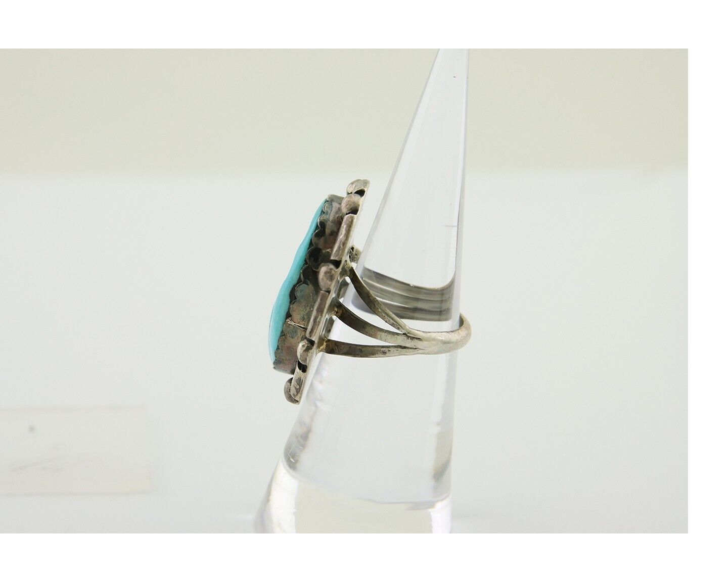 Navajo Handmade Ring 925 Silver Sleeping Beauty Turquoise C.80's