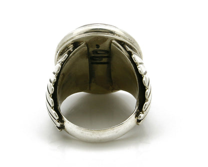 Navajo Ring .925 Silver Turquoise Handmade Signed Doug Zachary C.1980's