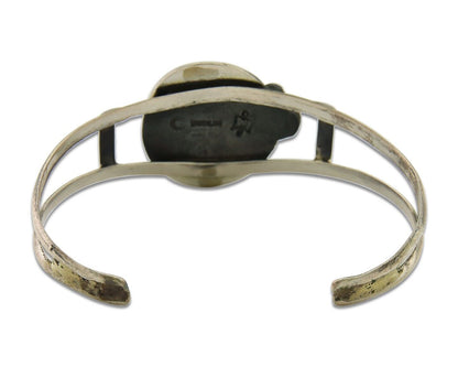 Navajo Bracelet 925 Silver Turquoise Cuff Artist Signed C Montoya C.80's