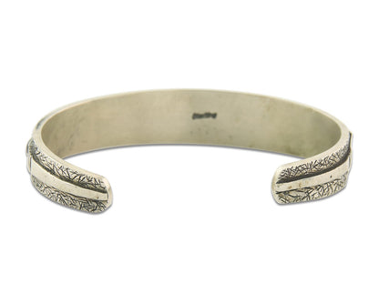 Vintage Navajo Bracelet 925 Silver Handmade Authentic Gemstone Kokopelli